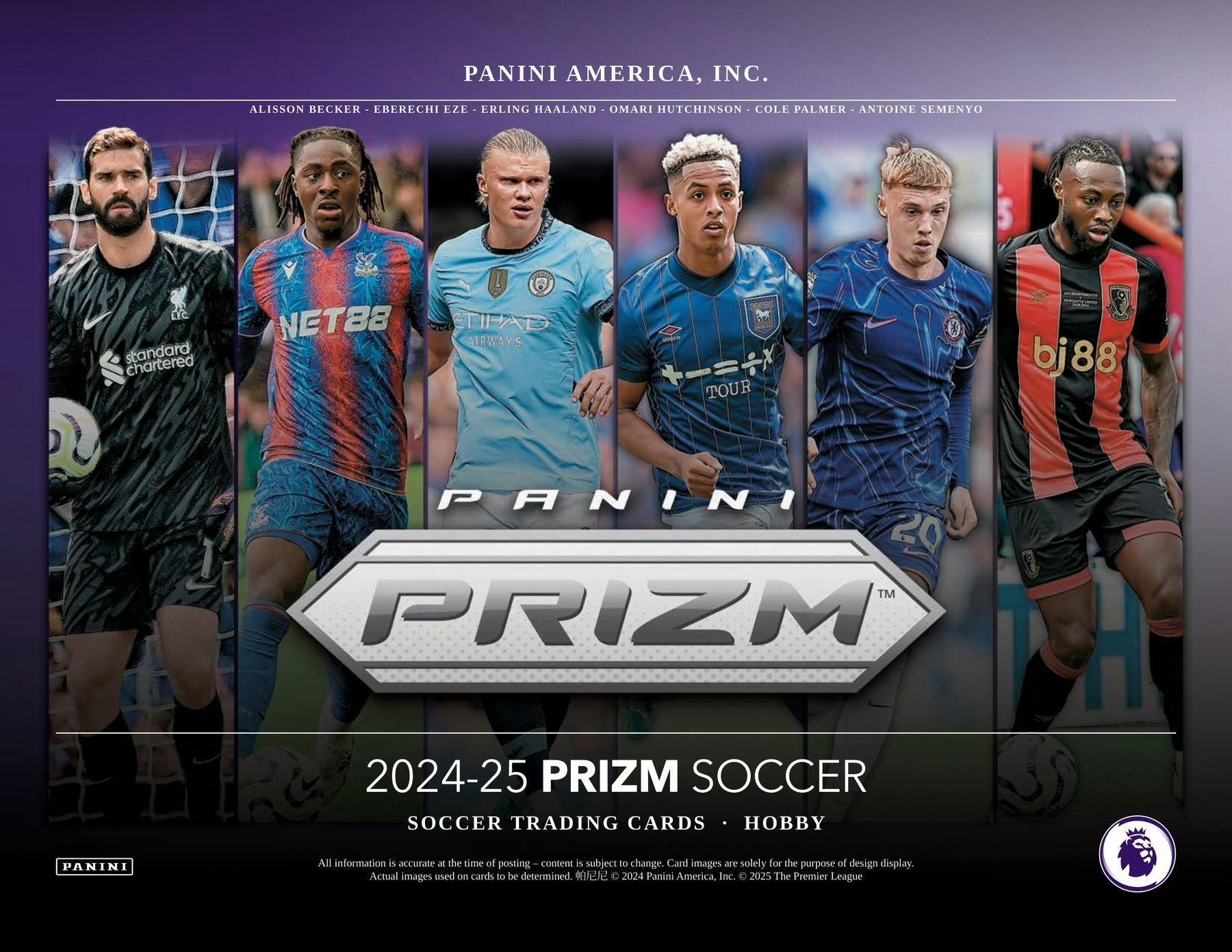 2024-25 Panini Prizm Premier League EPL Soccer Hobby 12-Box Case (4/30)