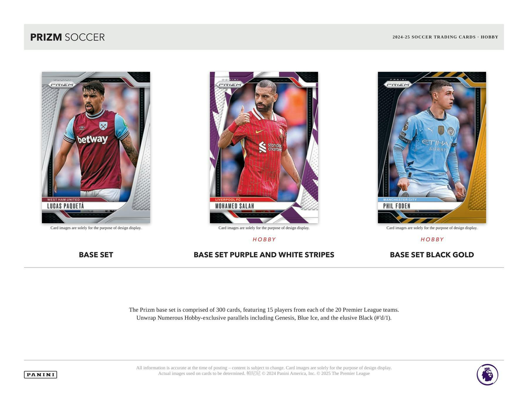 2024-25 Panini Prizm Premier League EPL Soccer Hobby 12-Box Case (4/30)