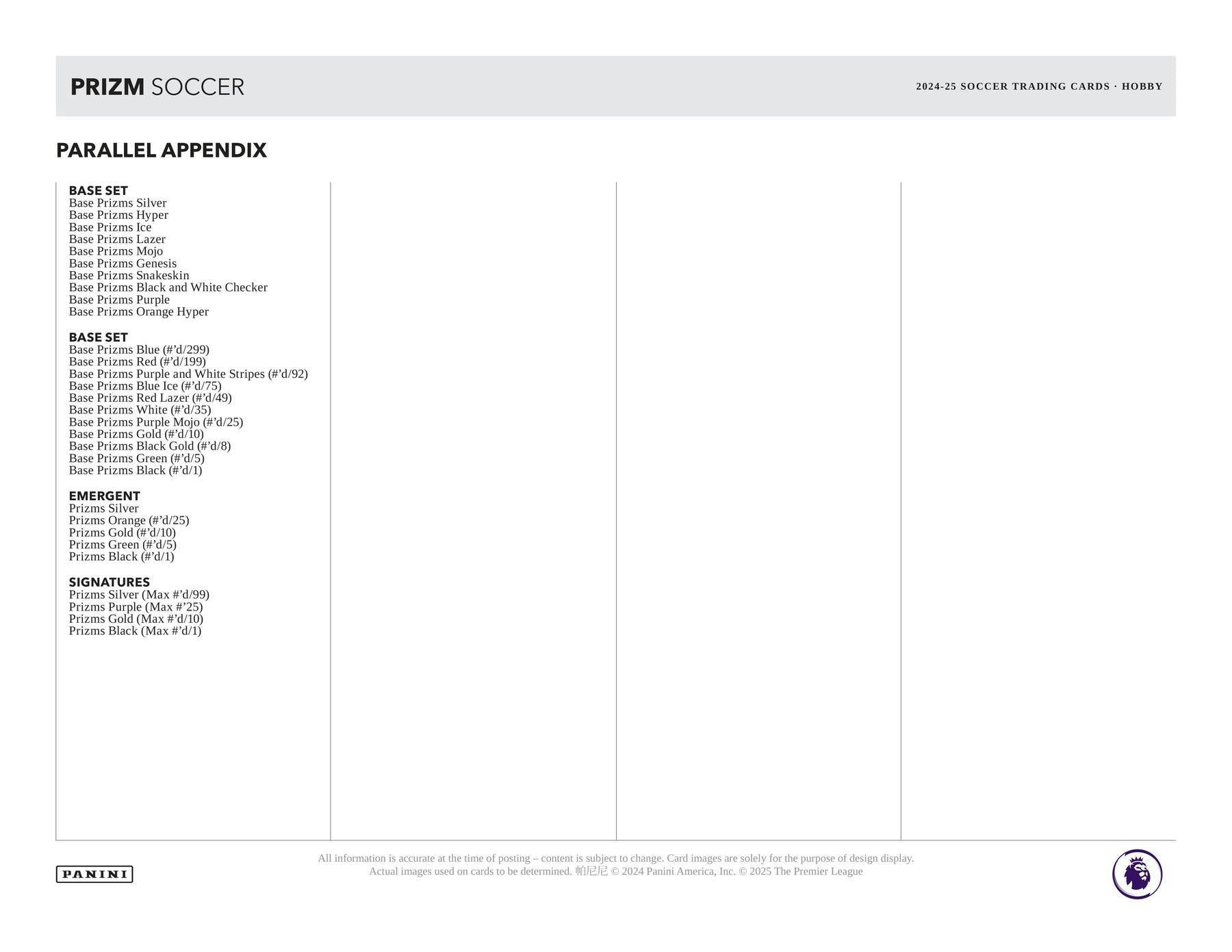 2024-25 Panini Prizm Premier League EPL Soccer Hobby Box (4/30)