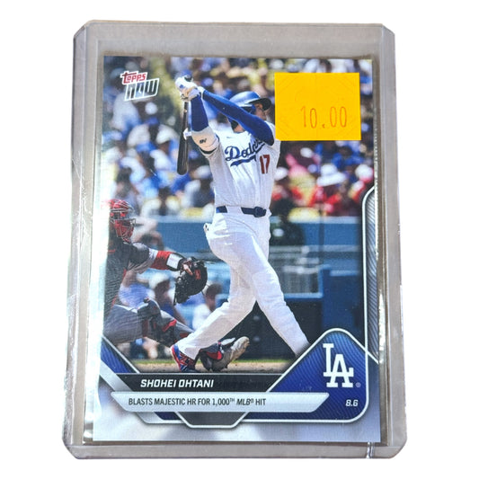 2025 Topps Now Shohei Ohtani Blasts Majestic HR for 1,000 MLB Hits (8.6.25) #527
