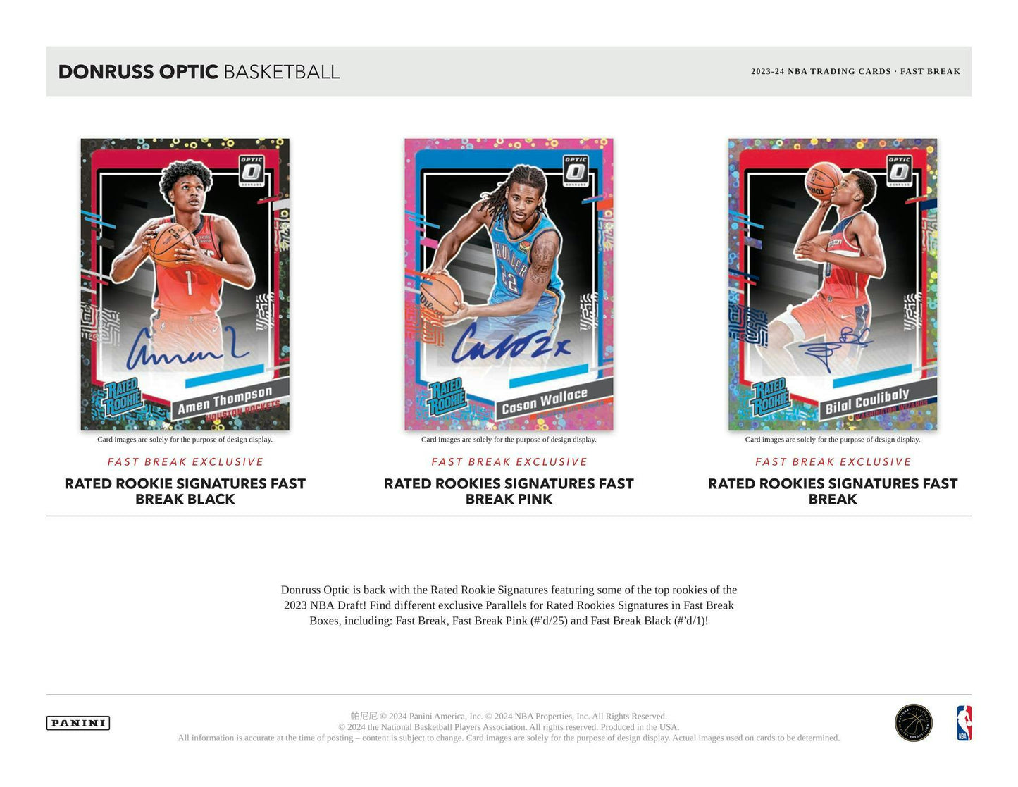 2023-24 Panini Donruss Optic Basketball Fast Break, Hobby Box