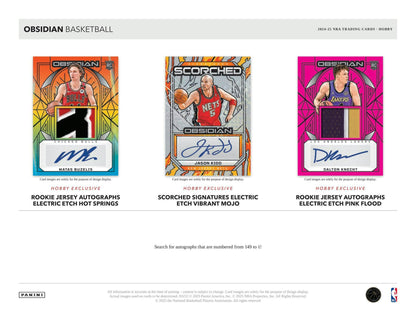 2024-25 Panini Obsidian Basketball Hobby Box (9/12)