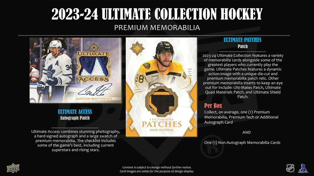 2023-24 Upper Deck Ultimate Collection Hockey Hobby Box (5/7)