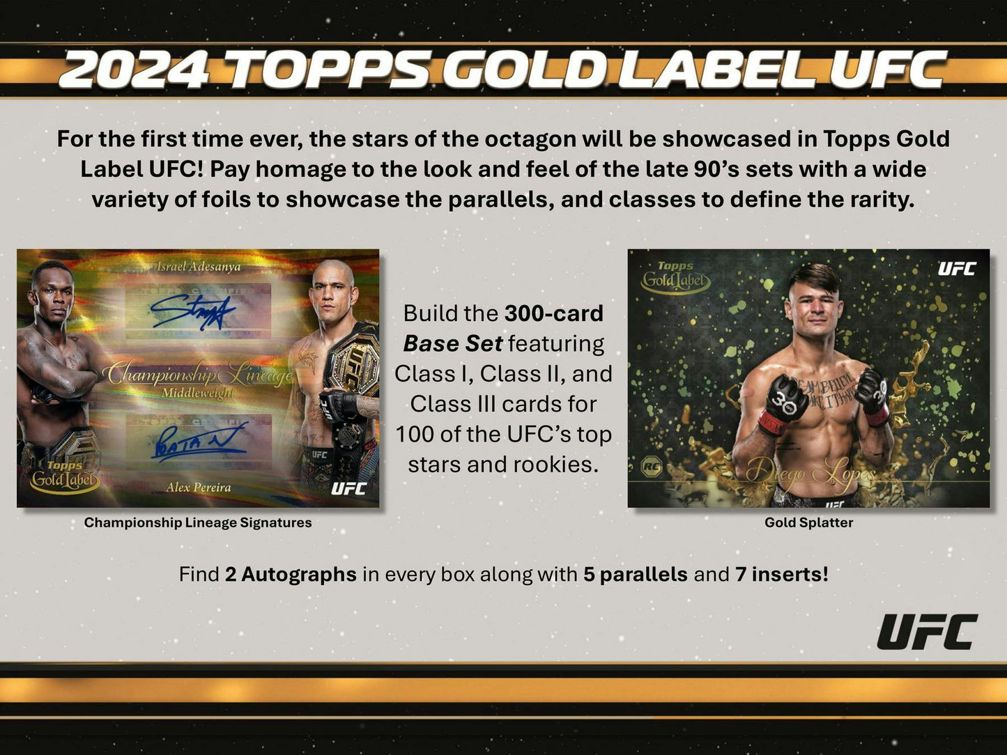 2024 Topps Gold Label UFC Hobby Box (Presell 12/13)