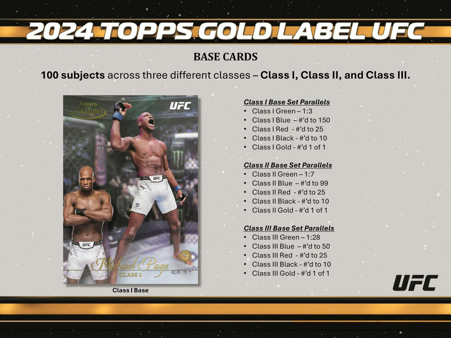 2024 Topps Gold Label UFC Hobby Box (Presell 12/13)