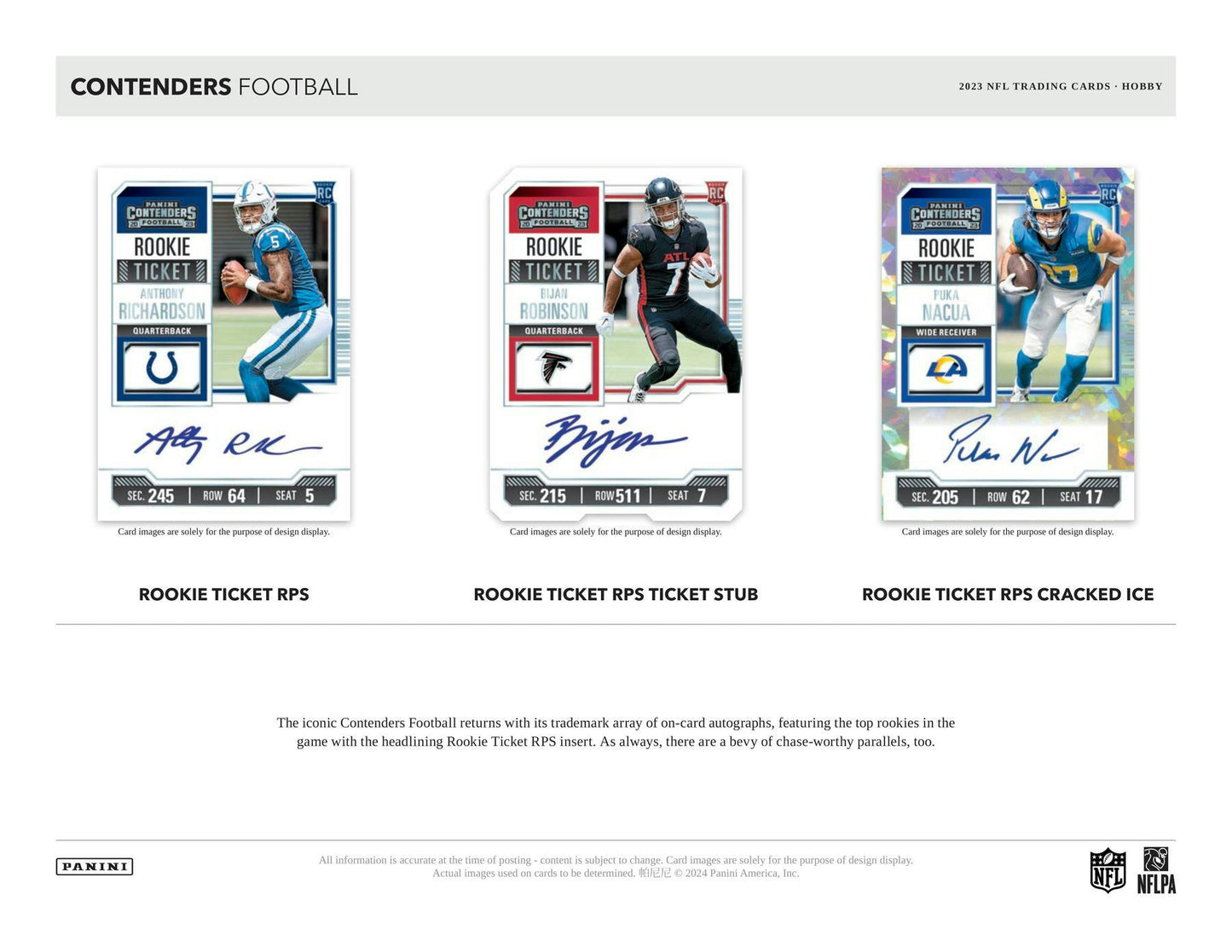 2023 Panini Contenders Football, Hobby Pack