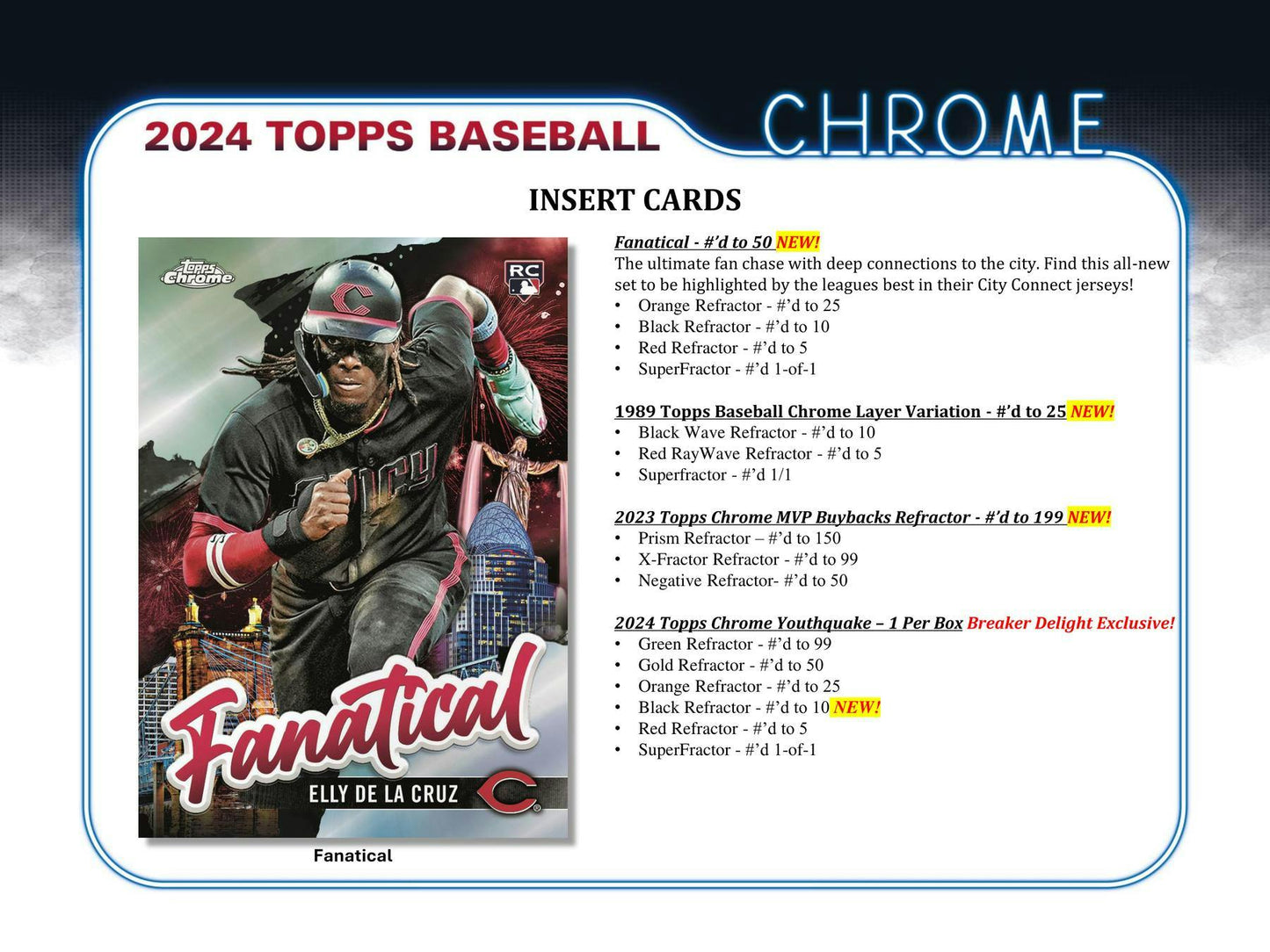 2024 Topps Chrome Baseball, Hobby Box