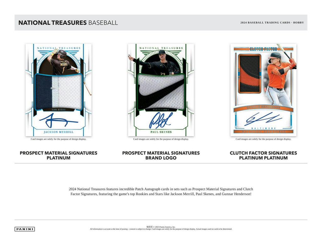 2024 Panini National Treasures Baseball Hobby Box