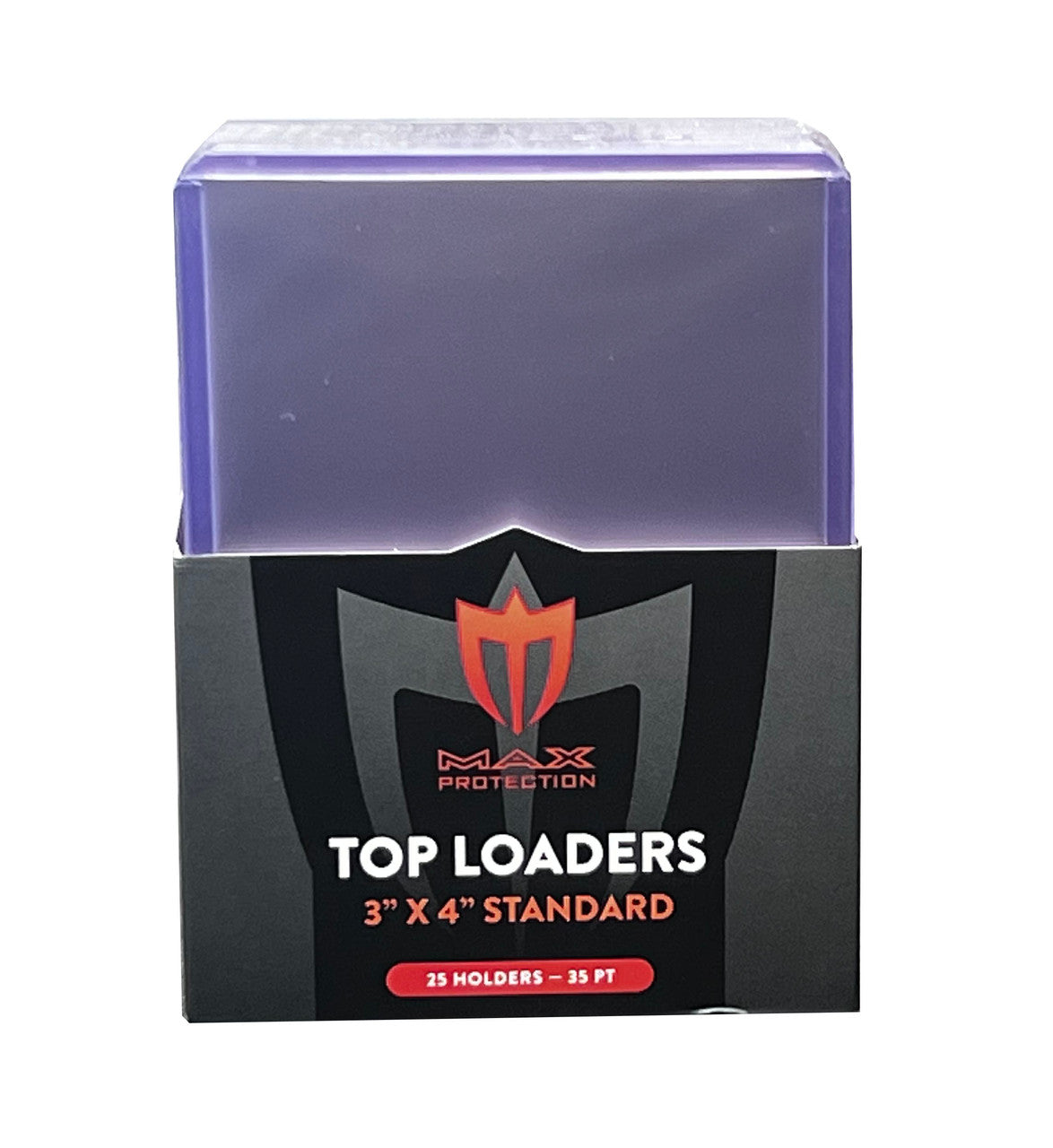 Max Protection 35pt Regular Top Loaders 3x4, 25ct Pack