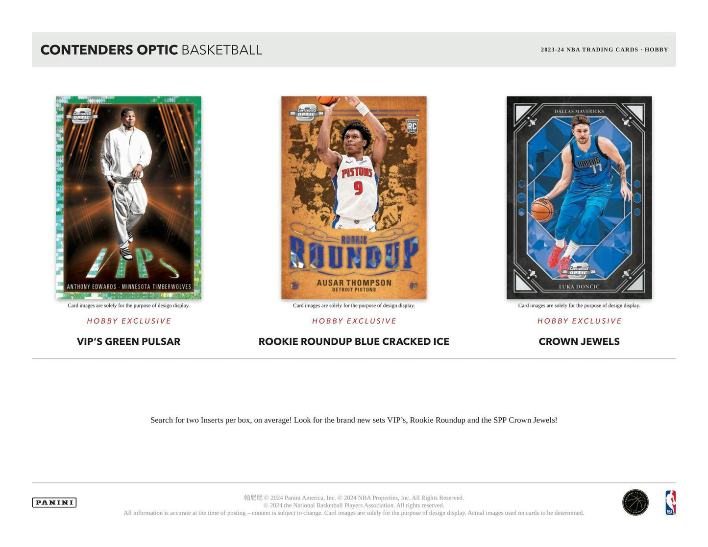 2023-24 Panini Contenders Optic Basketball Hobby Box (Presell 1/3/25)