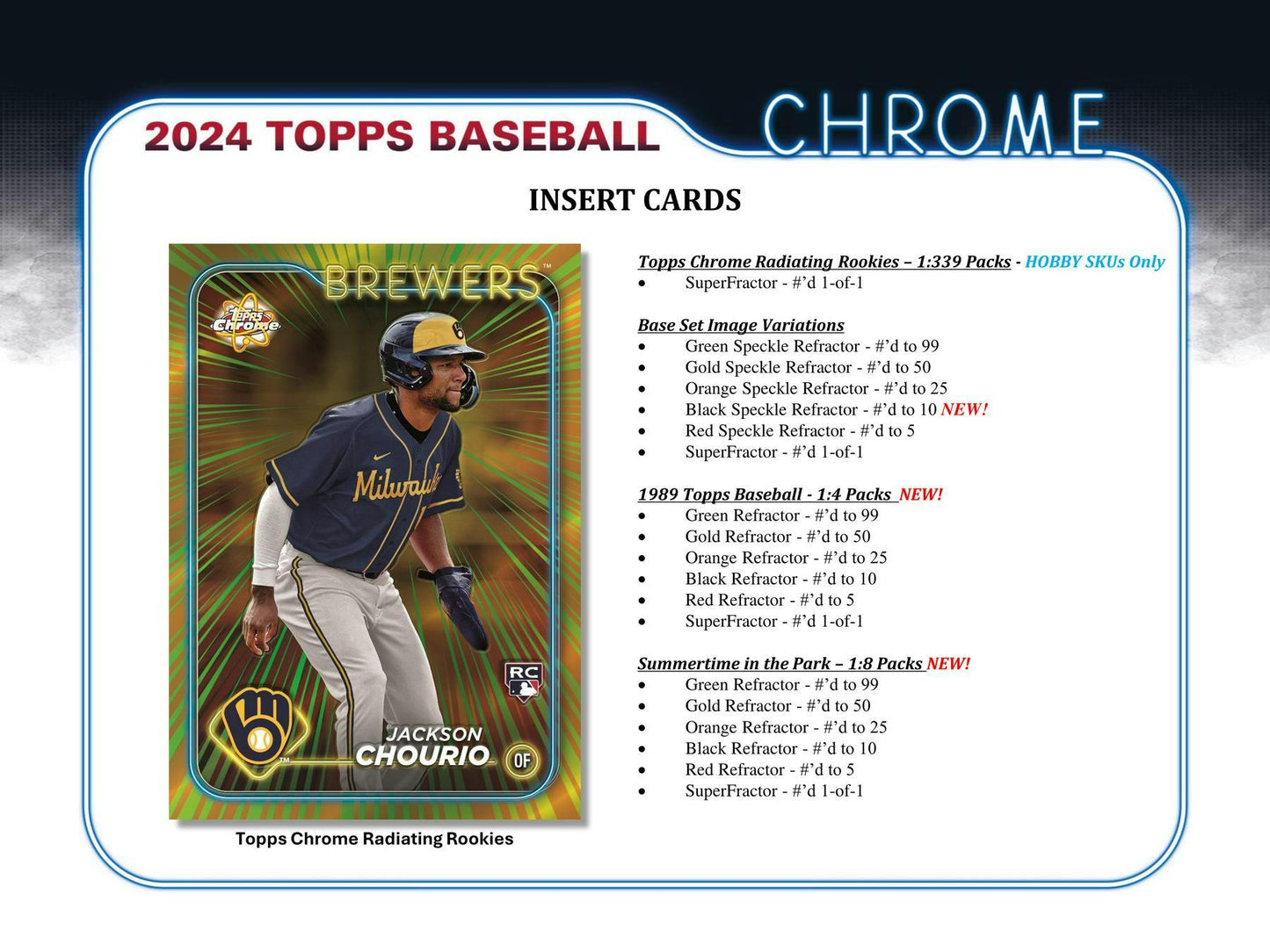 2024 Topps Chrome Baseball, Hobby Jumbo Box