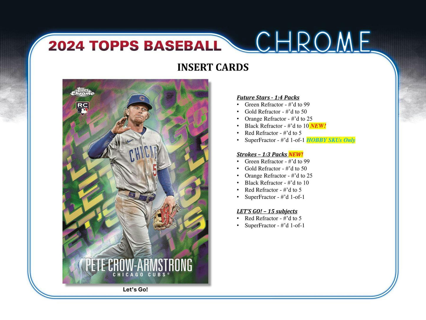 2024 Topps Chrome Baseball, Hobby Jumbo Box