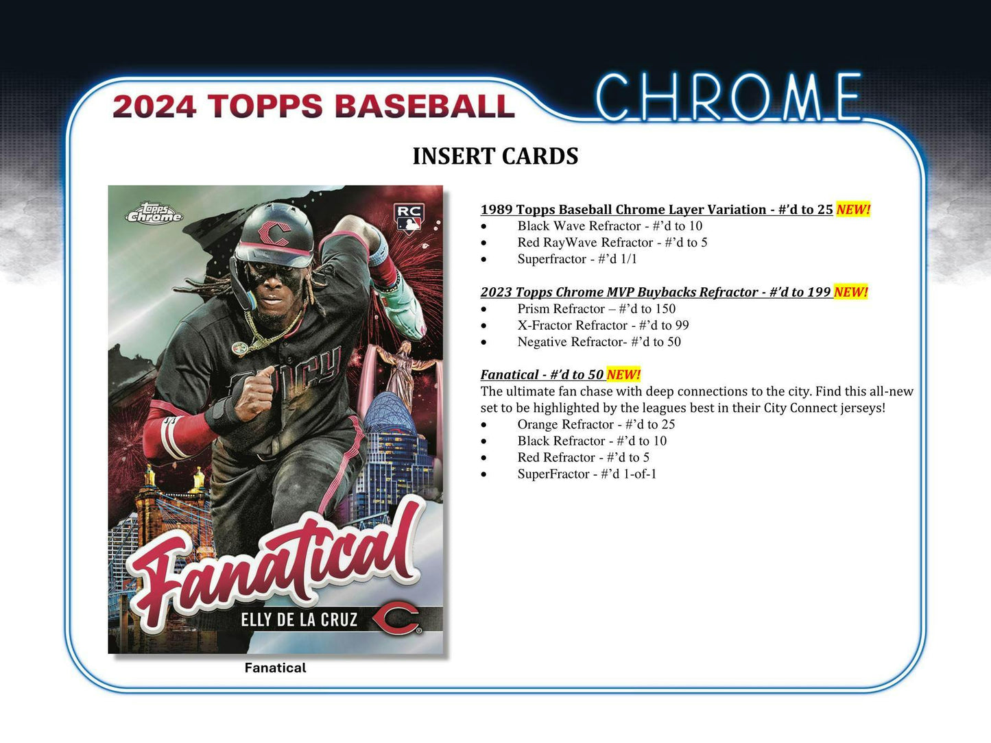 2024 Topps Chrome Baseball, Hobby Jumbo Box