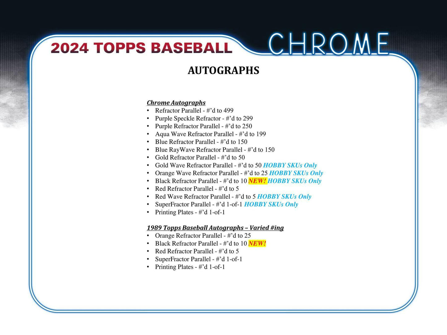 2024 Topps Chrome Baseball, Hobby Jumbo Box