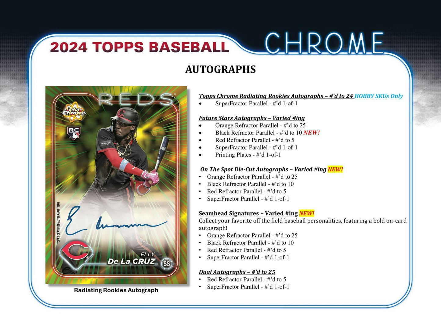 2024 Topps Chrome Baseball, Hobby Jumbo Box