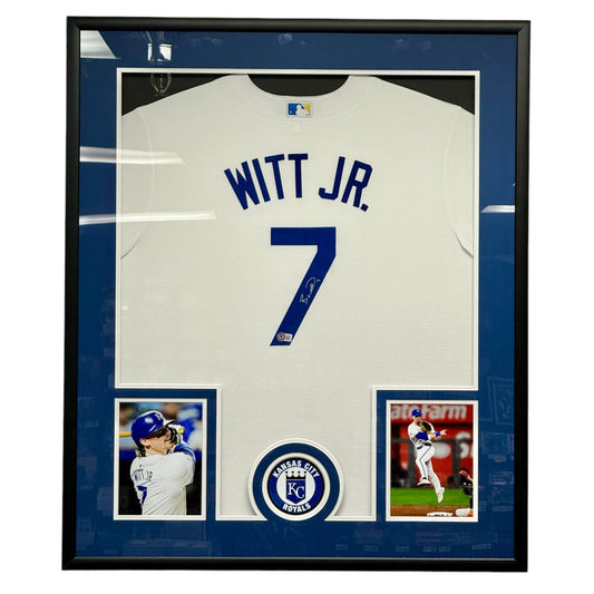 Bobby Witt Jr. (KC Royals #7) framed autographed jersey w/ COA