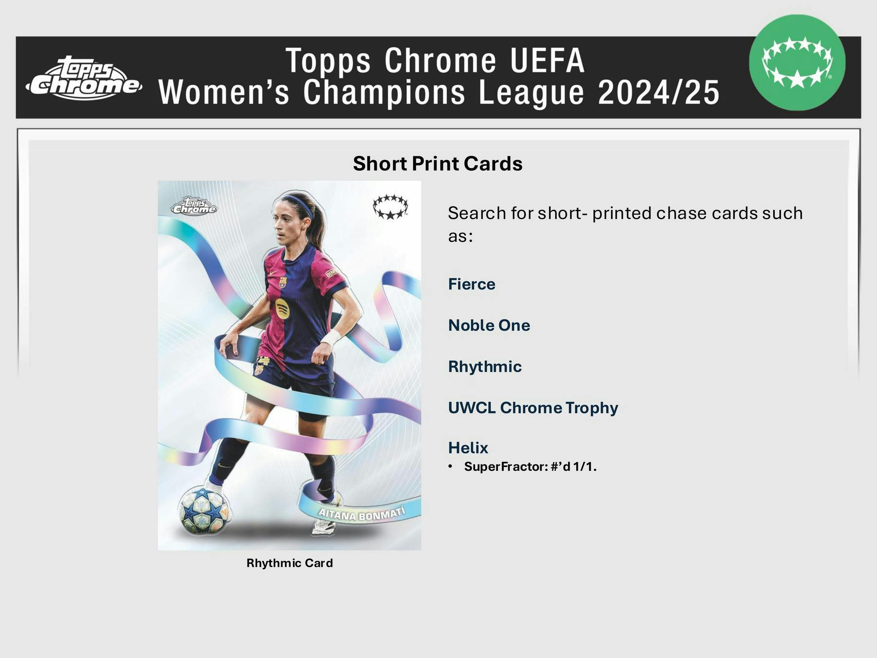 2024-25 Topps Chrome UEFA Women's Champions League Soccer Hobby 12-Box Case (Presell 1/2/26)