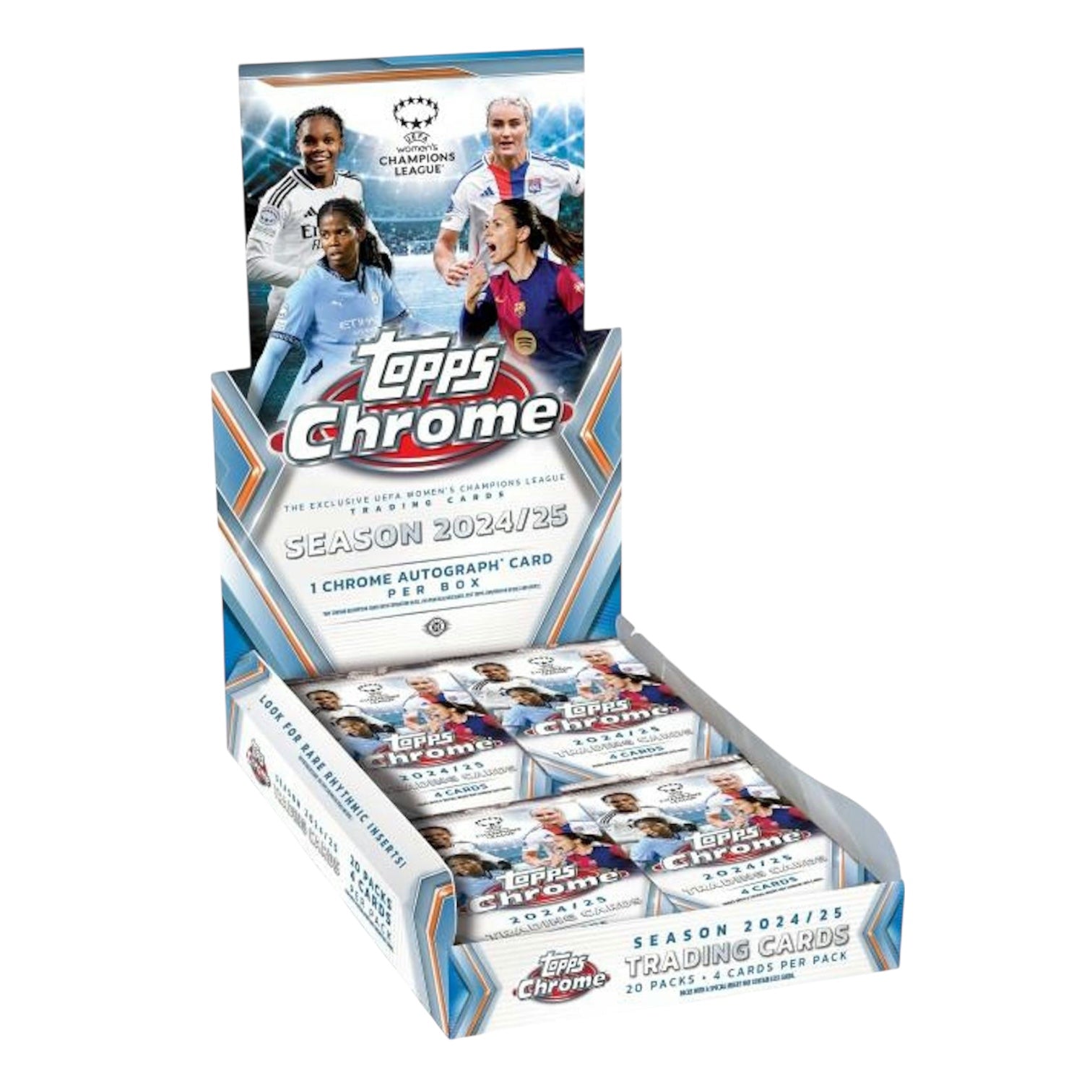 2024-25 Topps Chrome UEFA Women's Champions League Soccer Hobby 12-Box Case (Presell 1/2/26)