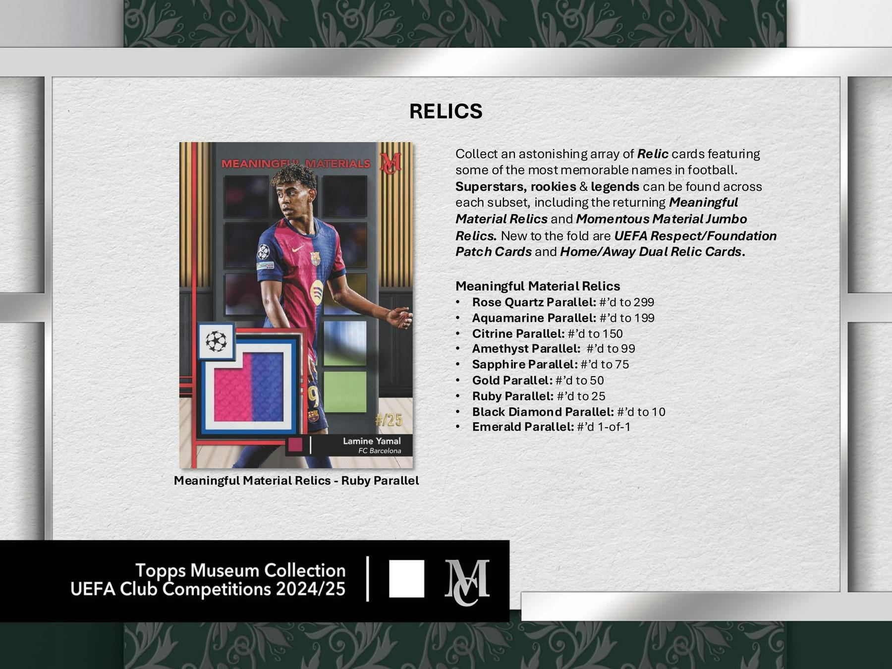 2024-25 Topps UEFA Club Competitions Museum Collection Soccer Hobby Box (12/30)