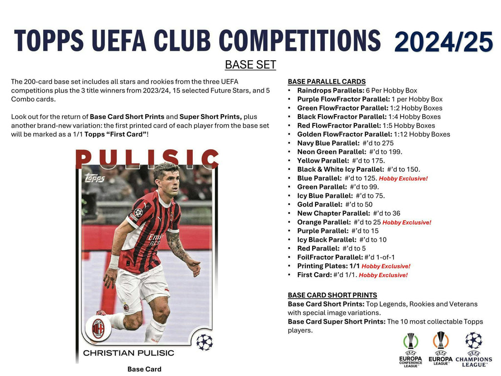2024-25 Topps UEFA Club Competitions Soccer Hobby Pack
