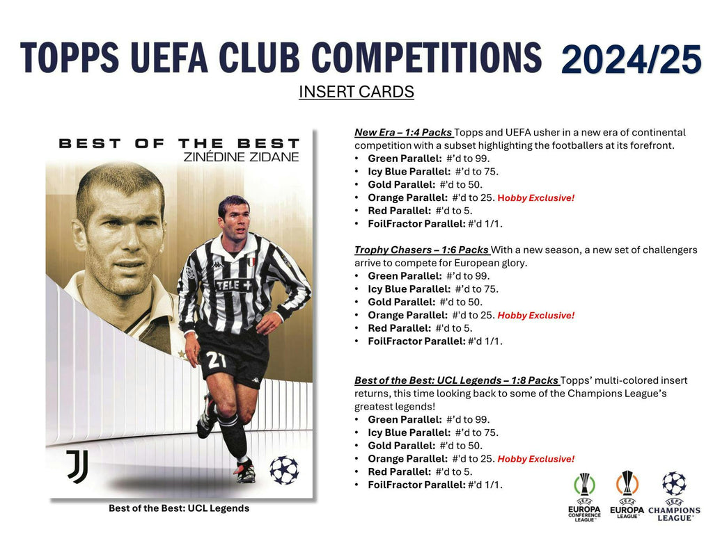 2024-25 Topps UEFA Club Competitions Soccer Hobby Pack