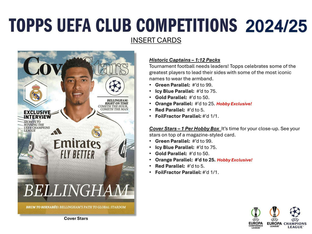 2024-25 Topps UEFA Club Competitions Soccer Hobby Pack