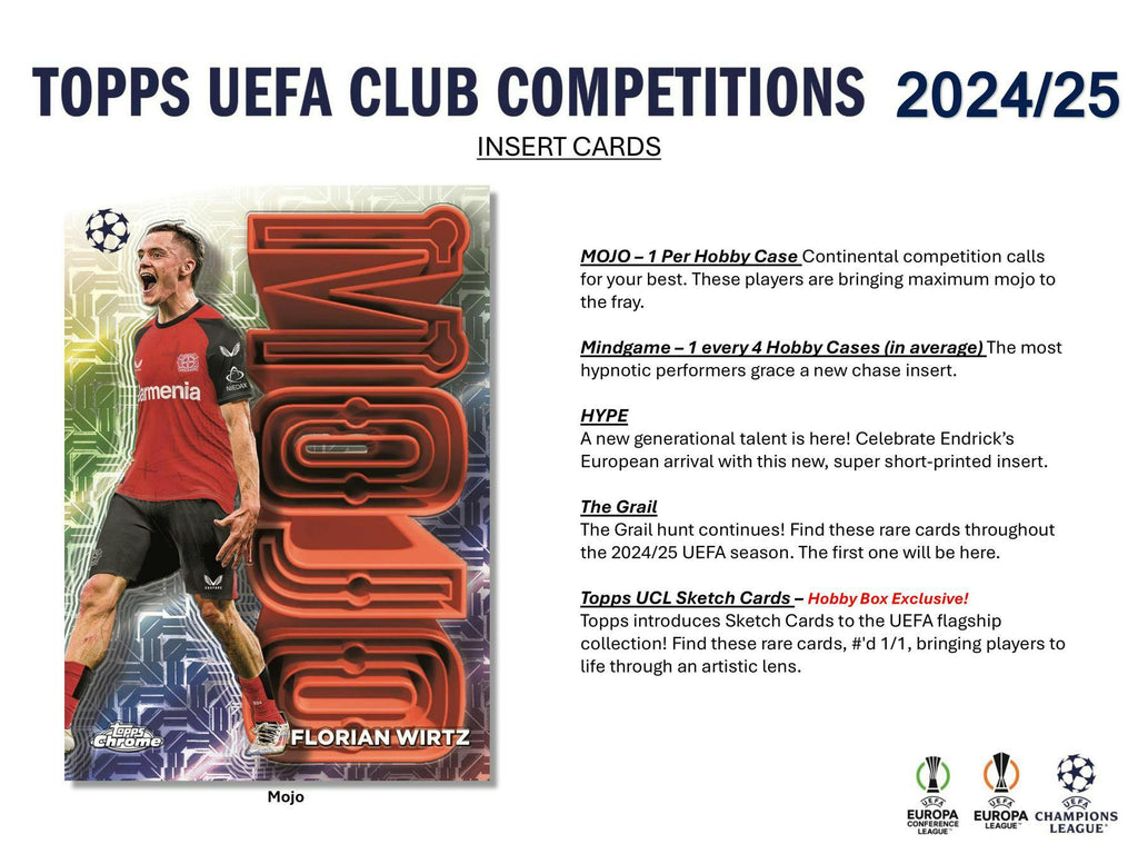 2024-25 Topps UEFA Club Competitions Soccer Hobby Pack