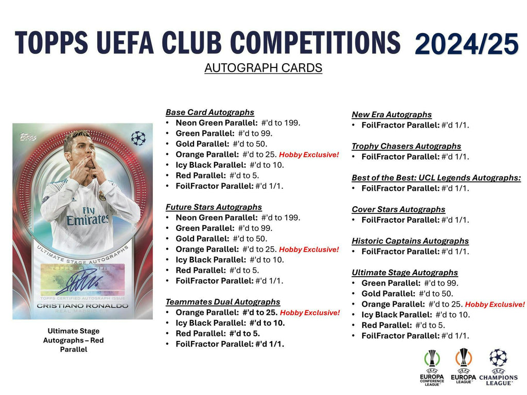 2024-25 Topps UEFA Club Competitions Soccer Hobby Pack