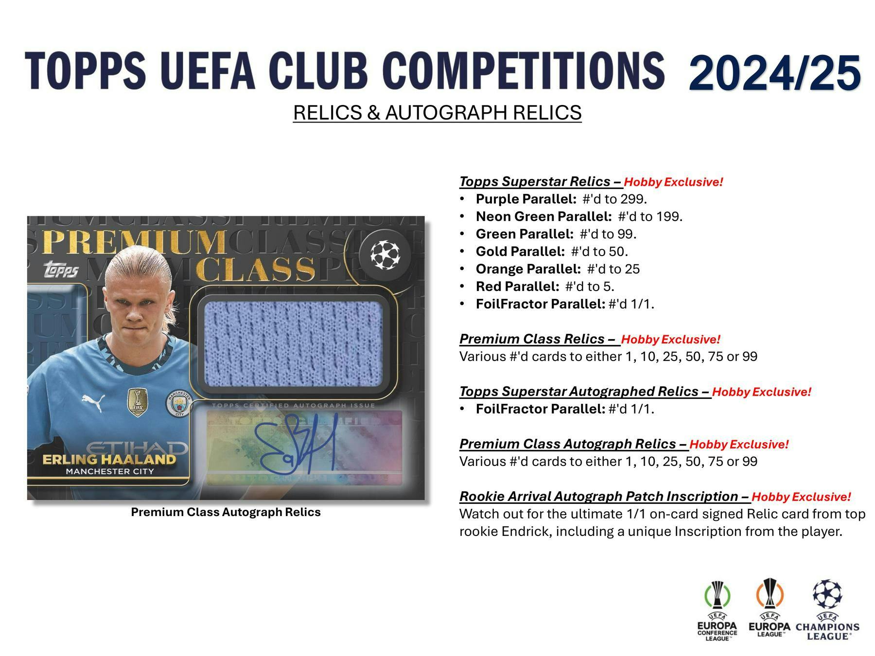 2024-25 Topps UEFA Club Competitions Soccer Hobby Pack