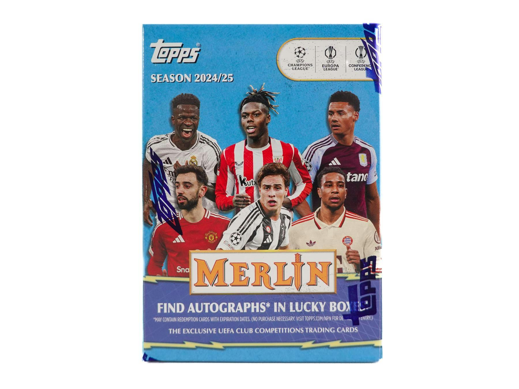 2024-25 Topps Chrome Merlin UEFA Club Competitions Soccer 7-Pack Blaster Box