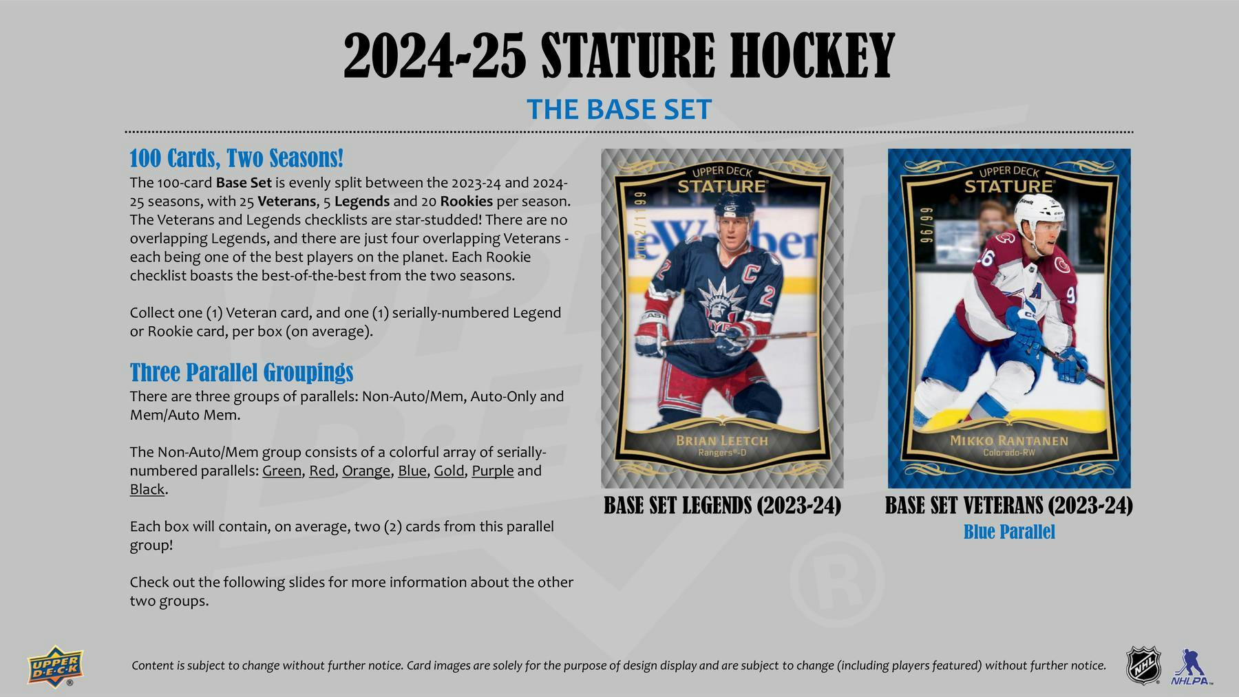 2024-25 Upper Deck Stature Hockey Hobby Box (9/17)