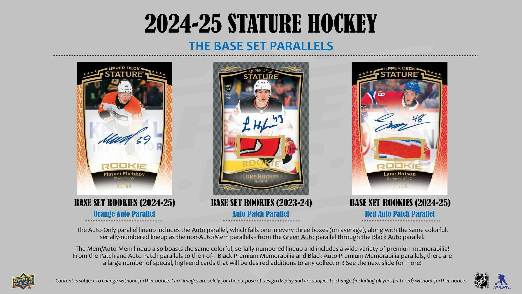 2024-25 Upper Deck Stature Hockey Hobby Box (9/17)