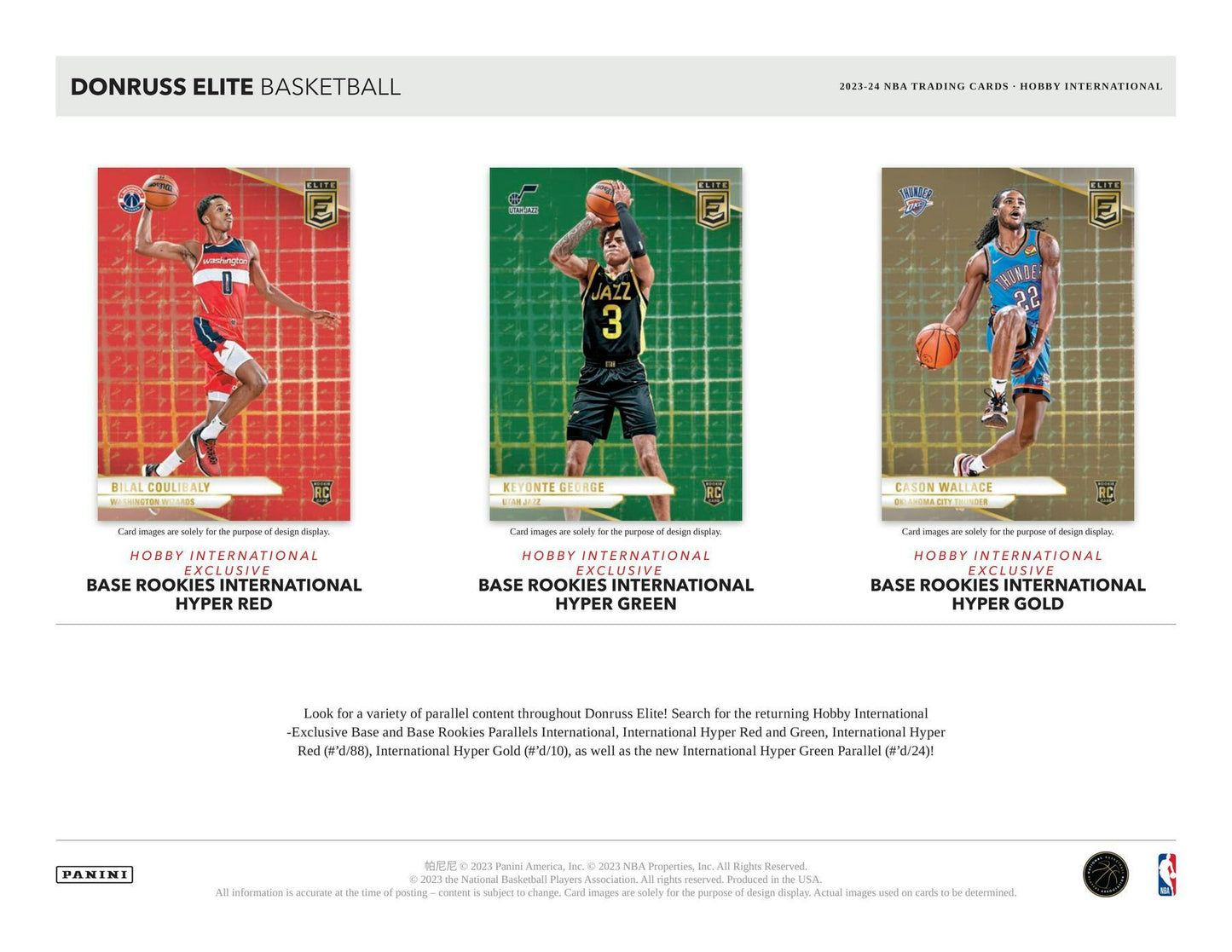 2023-24 Panini Donruss Elite Basketball, International Hobby Box