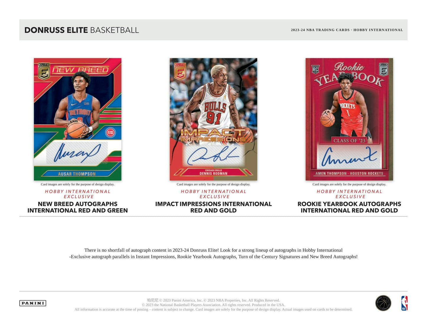 2023-24 Panini Donruss Elite Basketball, International Hobby Box