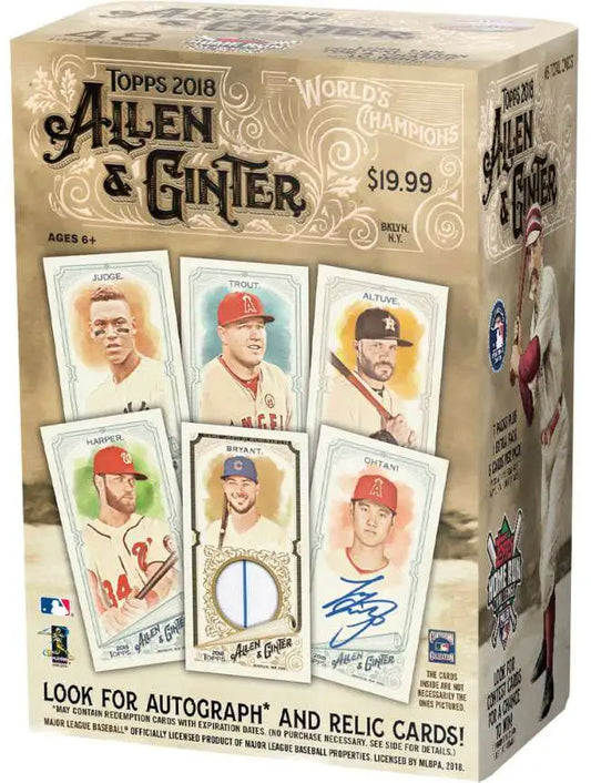 2018 Topps Allen & Ginter Baseball 8-pack Blaster Box (7/18/18)