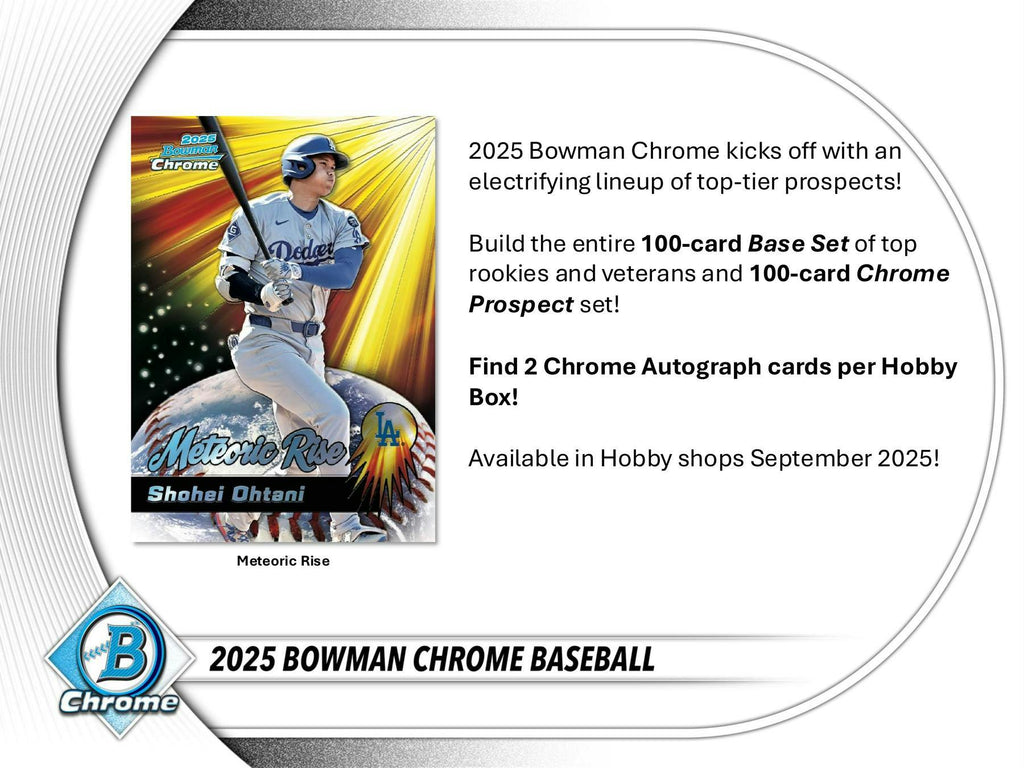 2025 Bowman Chrome Baseball Hobby Pack (9/23)