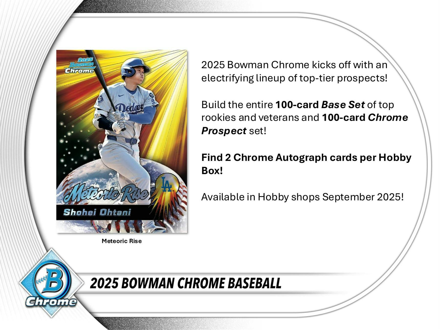 2025 Bowman Chrome Baseball Hobby Box (9/23)
