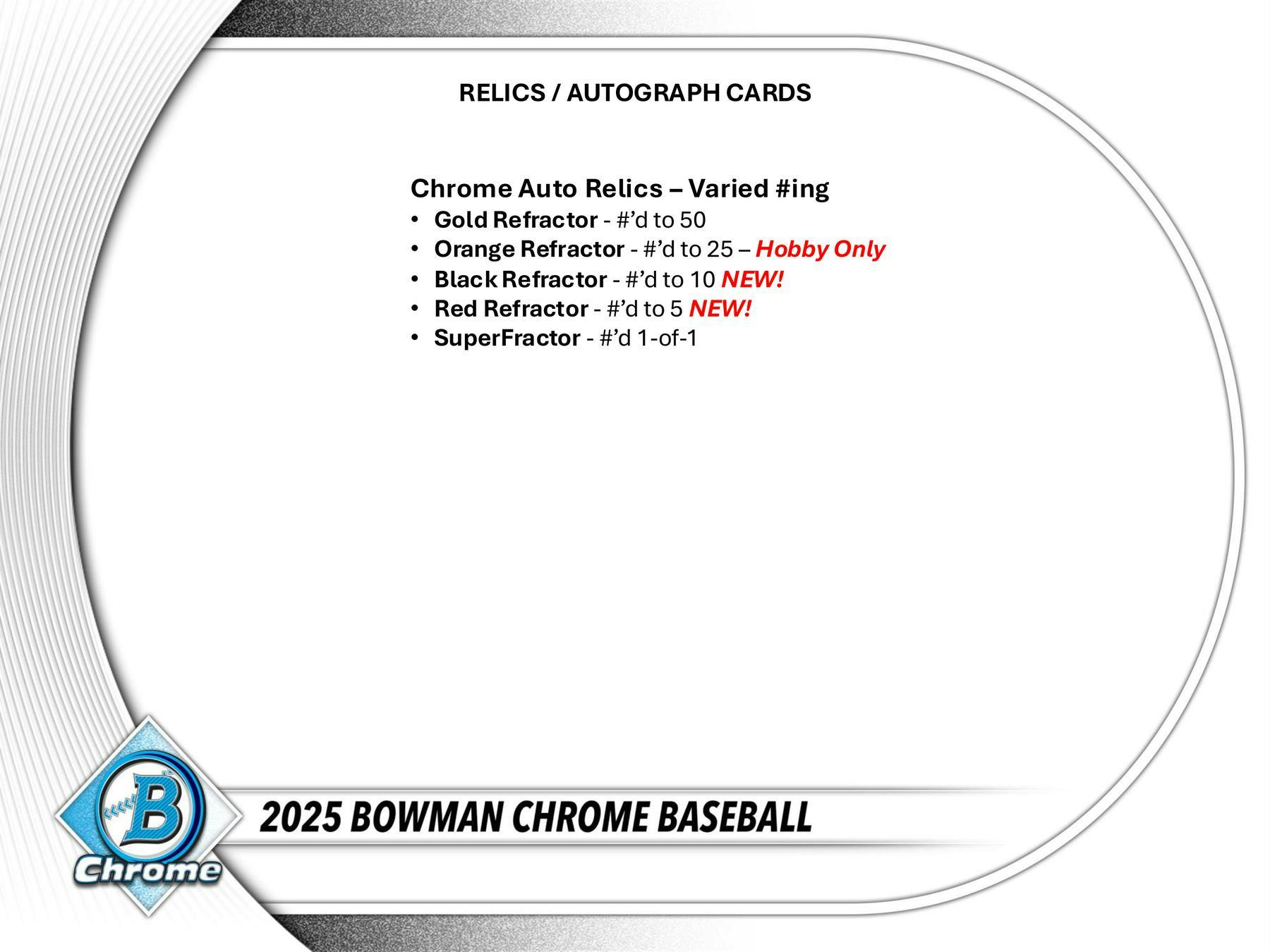 2025 Bowman Chrome Baseball Hobby Pack (9/23)