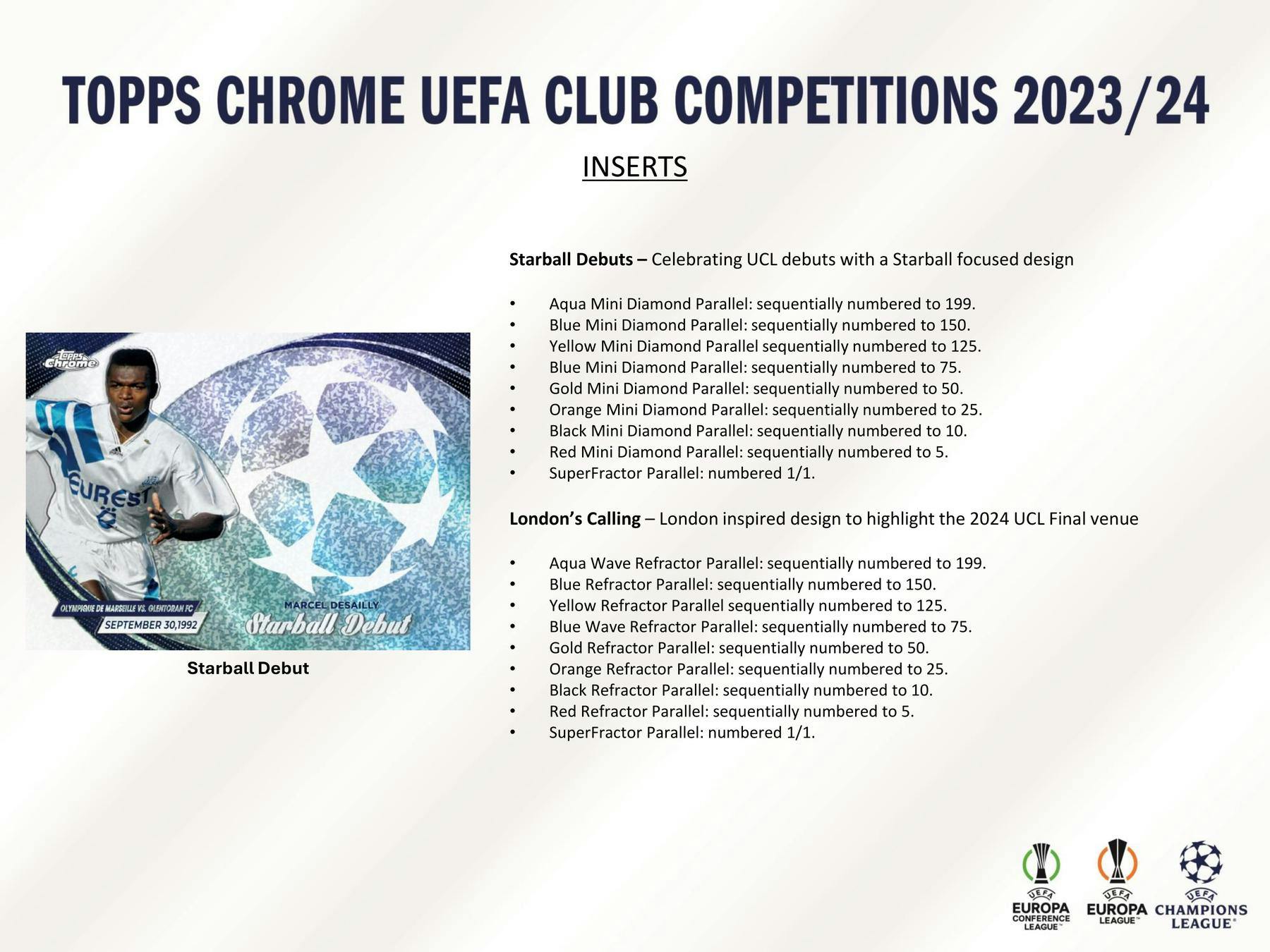 2023-24 Topps Chrome UEFA Club Competitions Soccer Hobby Jumbo Pack