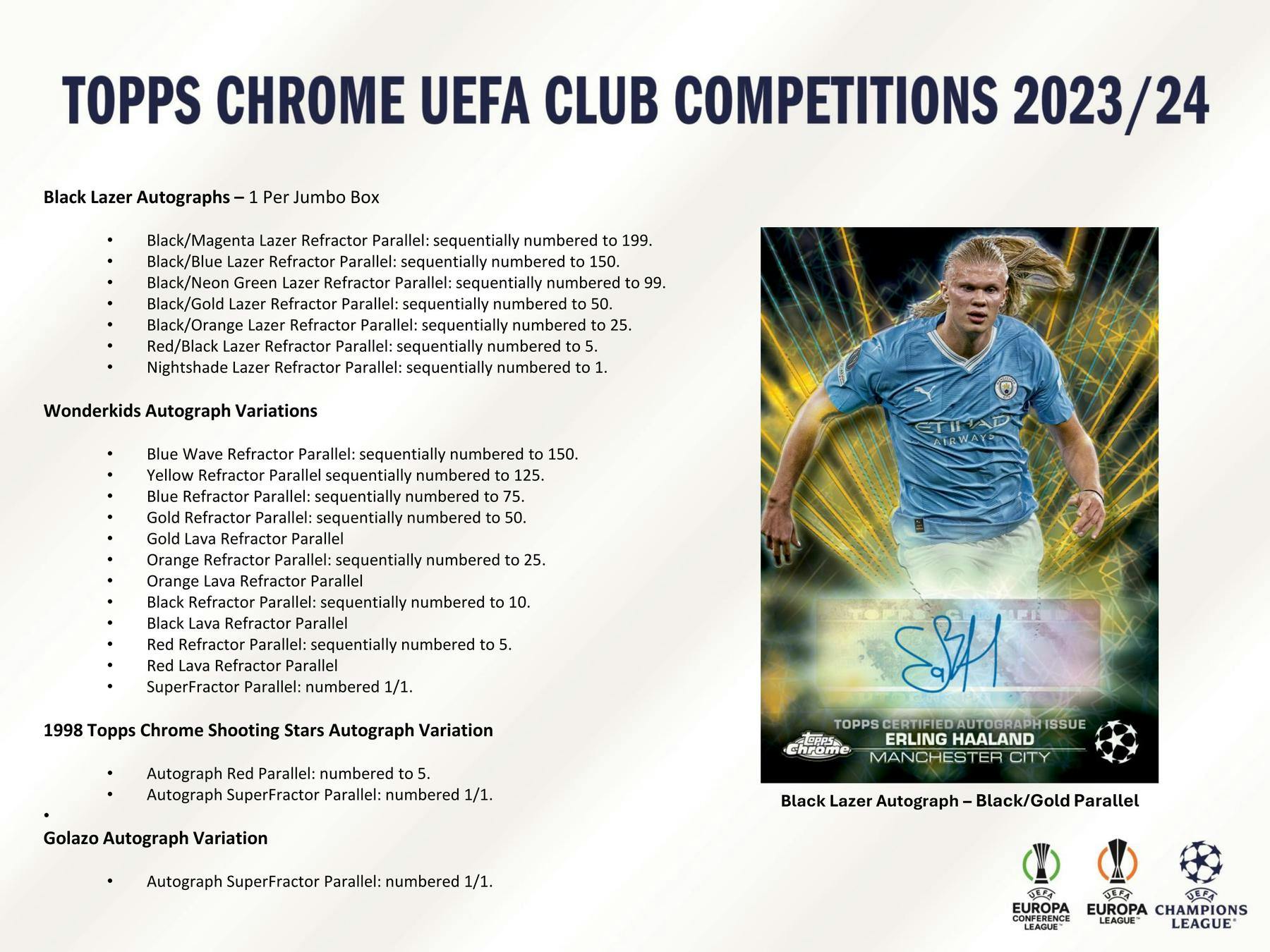 2023-24 Topps Chrome UEFA Club Competitions Soccer Hobby Jumbo Pack