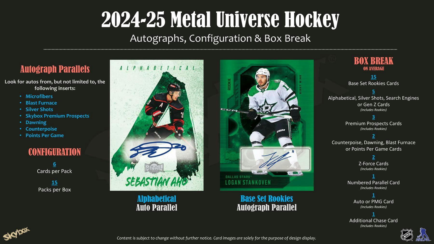 2024-25 Upper Deck Skybox Metal Universe Hockey Hobby Pack
