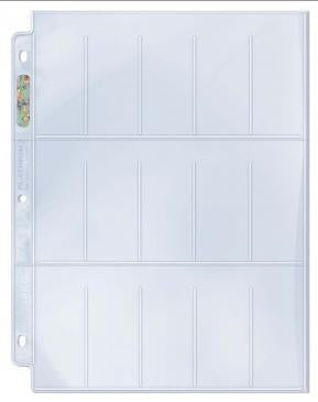 Ultra Pro Platinum Hologram 15-Pocket Pages - 3-Holes, 1.5" x 2.5"