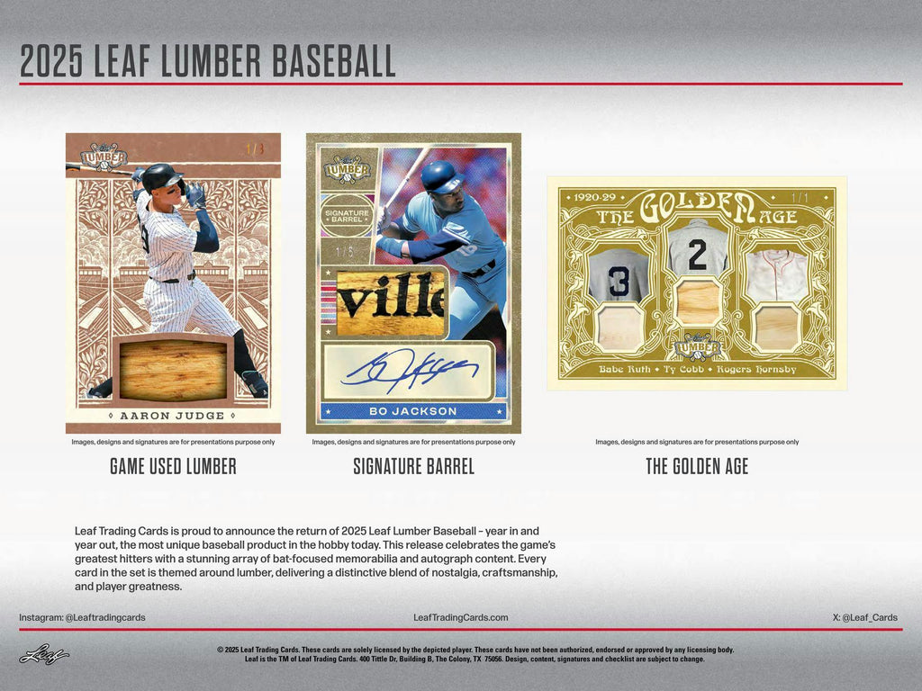 2025 Leaf Lumber Baseball Hobby Box (12/26/25)
