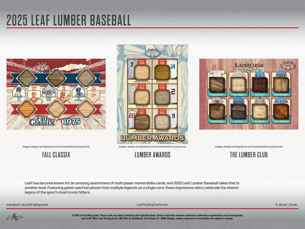 2025 Leaf Lumber Baseball Hobby Box (12/26/25)