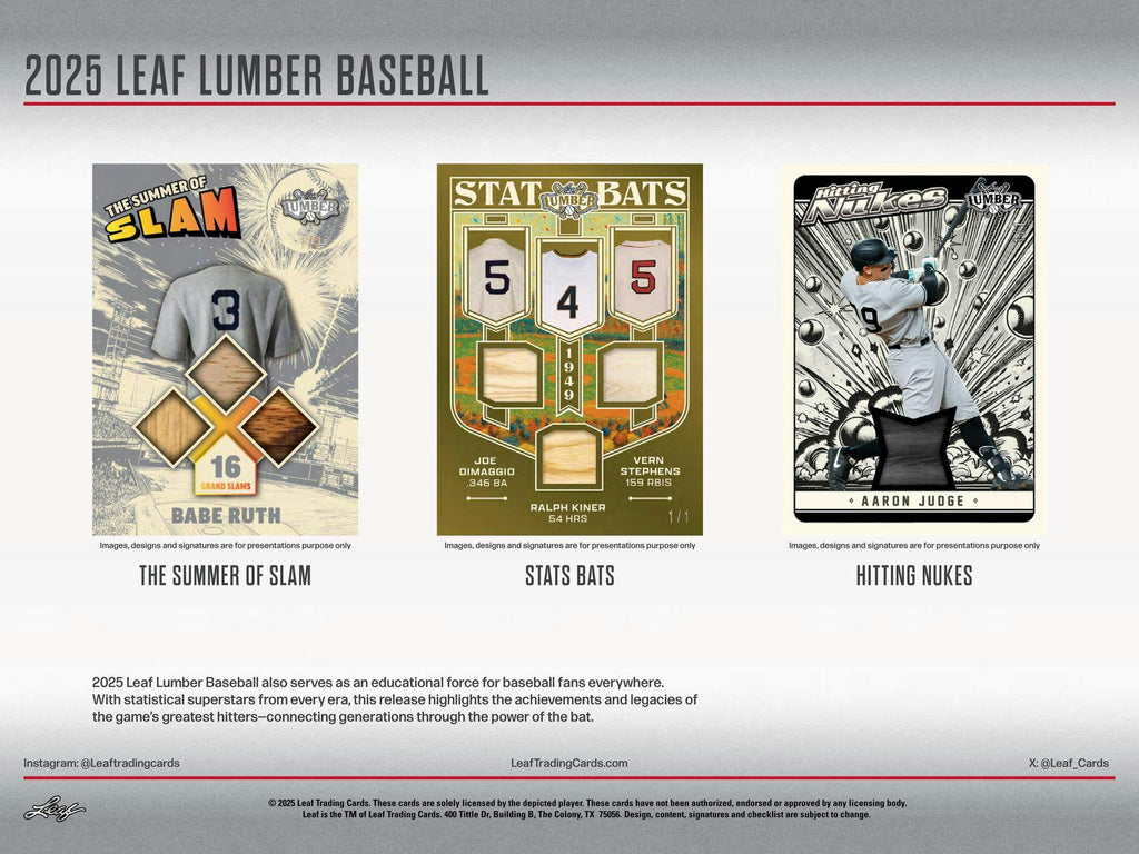 2025 Leaf Lumber Baseball Hobby Box (12/26/25)