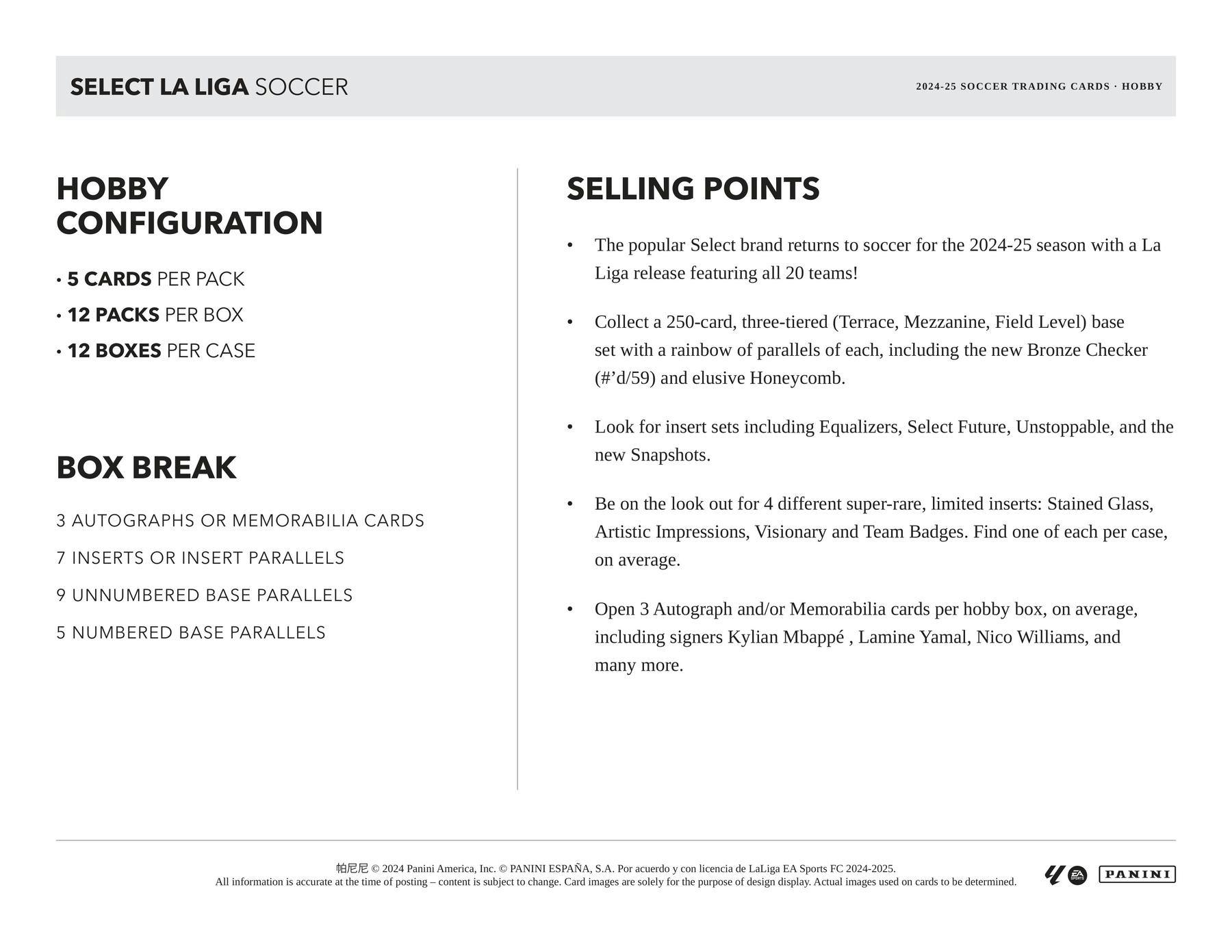 2024-25 Panini Select La Liga Soccer Hobby Box