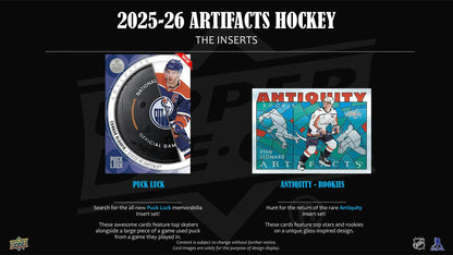 2025-26 Upper Deck Artifacts Hockey Hobby Box (9/24)