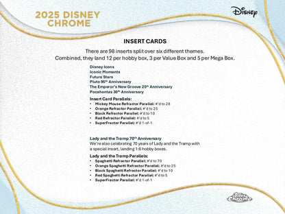 2025 Topps Disney Chrome Mega 20-Box Case