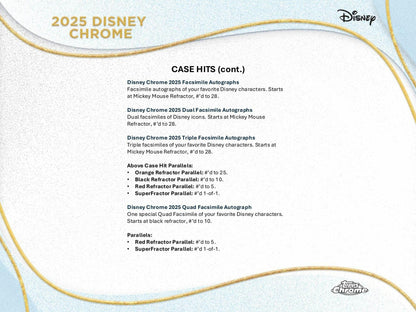 2025 Topps Disney Chrome Mega 20-Box Case