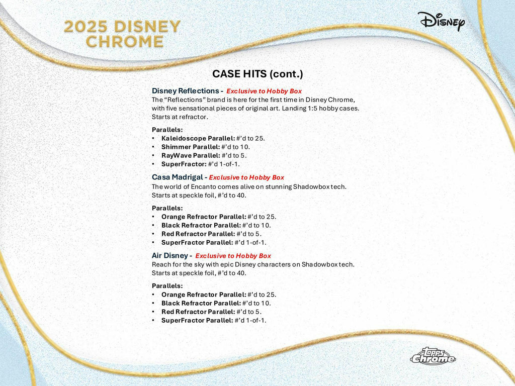 2025 Topps Disney Chrome Hobby 12-Box Case